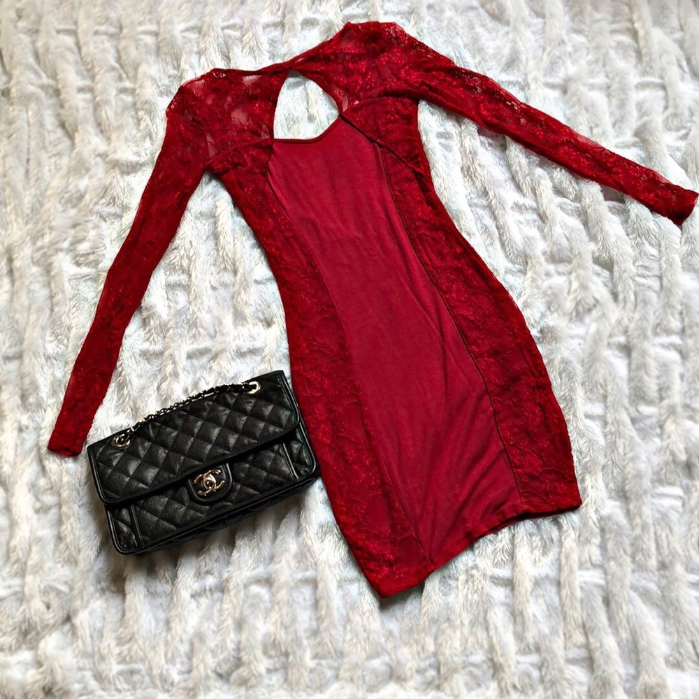 Sexy Red Backless Dress